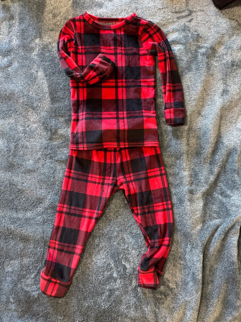 Carter's Kids Holiday Pajama Set Bundle - Green, Red, Black, Gray